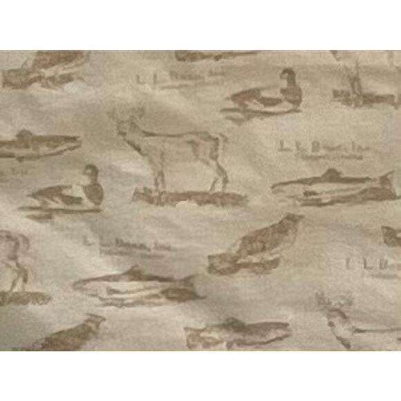 L.L. Bean Vintage Beige Barn Jacket/Chore Coat Wildlife Print Lining Corduroy XL - Picture 9 of 16